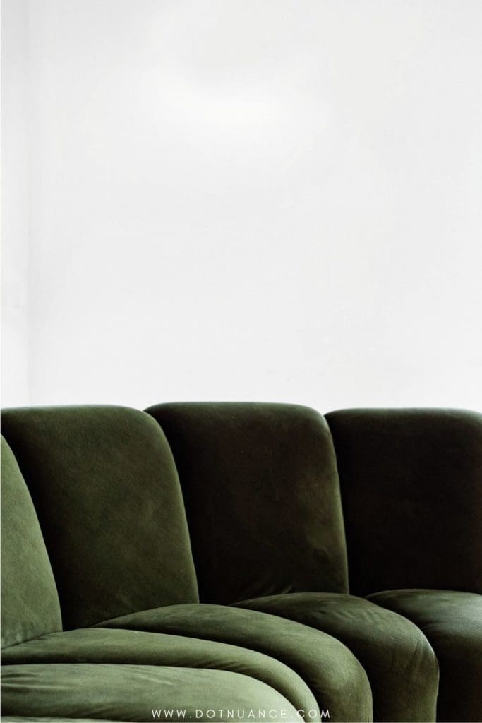 Green sofa design