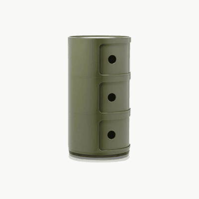 Componibili Round Modular Stacking Units by Anna Castelli Ferrieri for Kartell - moody bedroom