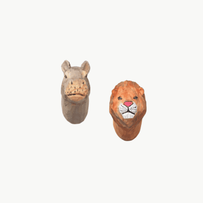 Ferm Living Animal Hooks (Set of 2) - un kids storage