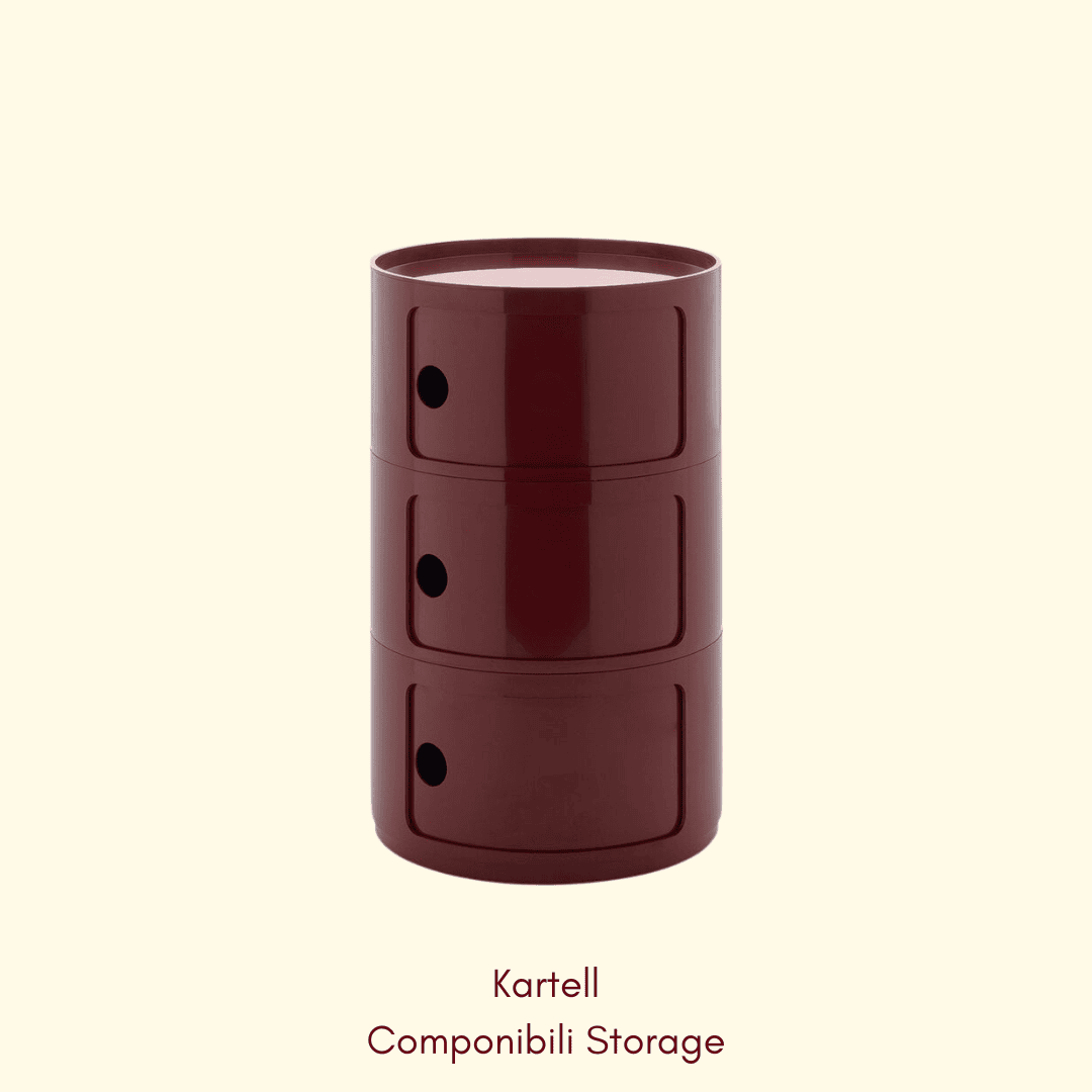 Kartell - Componibili Big storage unit, 3 modules, burgundy